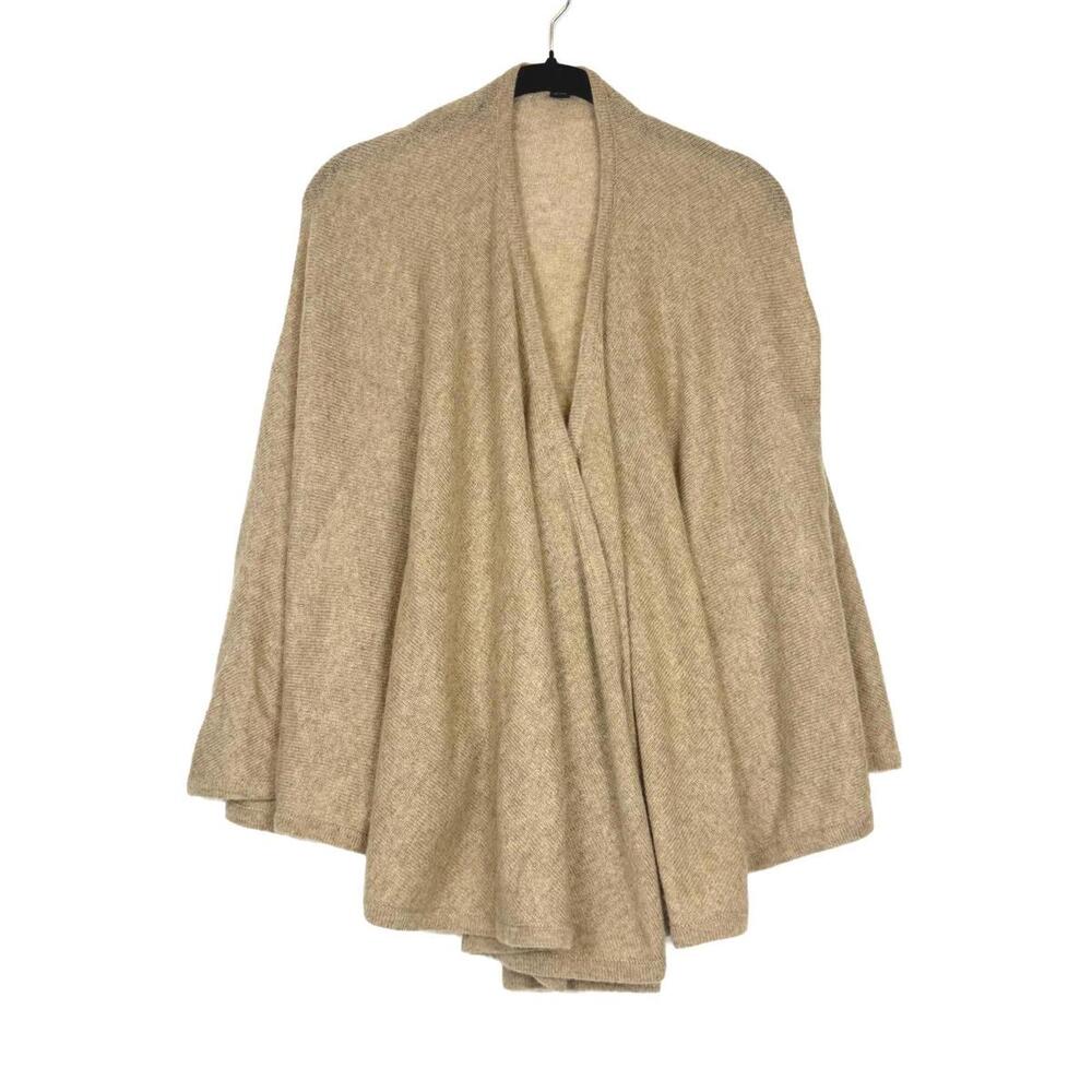 Otte New York 100% Cashmere Wrap Scarf Shawl Cardigan Tan Beige One Size
